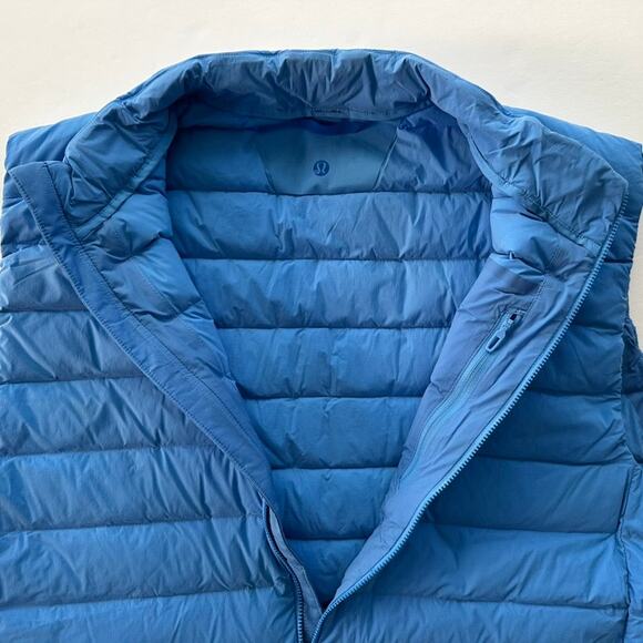 Lululemon Navigation Stretch Down Vest Blue Nile Size XL 700 Goose Fill Ski Cold - Picture 4 of 8